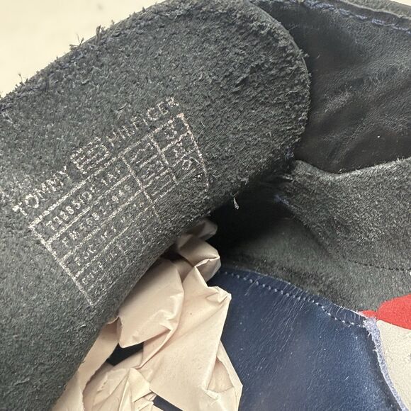 Tommy Hilfiger Lug Sole Boat Shoes Mens 11.5 Blue Leather 3 Eye Chunky Prepcore - Picture 14 of 16